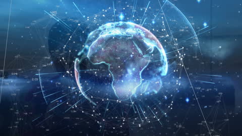 Global Connections and Digital Network Concept