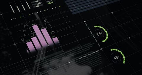 Digital Data Processing and Network Visualization Concept - Download Free Stock Images Pikwizard.com