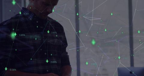 Tech Professional Analyzing Data Network Visualization - Download Free Stock Images Pikwizard.com