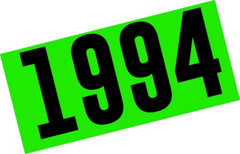 Bold 1994 Numerals on Green Transparent Block Design - Download Free Stock Videos Pikwizard.com