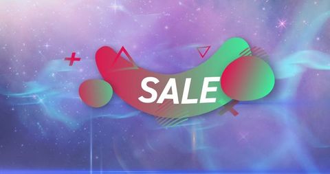 Colorful Abstract Background with Sale Message for Retail Promotion
