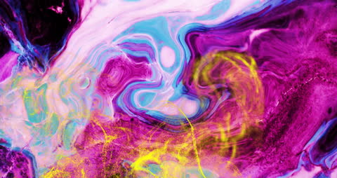 Vibrant Abstract Animation with Yellow Overlay