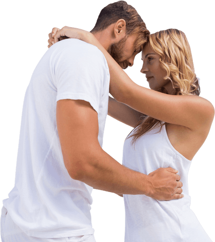 Caucasian Couple Embracing with Love and Affection Transparent Background - Download Free Stock Videos Pikwizard.com