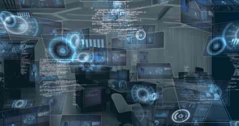 Futuristic Holographic Technology Concepts in Modern Office - Download Free Stock Images Pikwizard.com