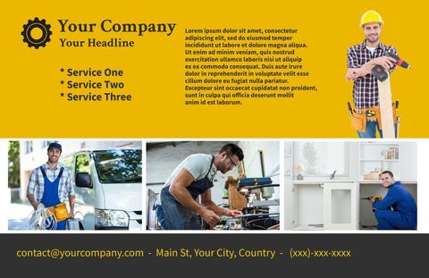 Professional Service Promotion with Tradesman for Construction Business - Download Free Stock Templates Pikwizard.com