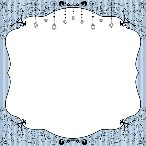 Flat Ornamental Frame with Teal Panel and Black Scrollwork on Transparent Background - Download Free Stock Videos Pikwizard.com