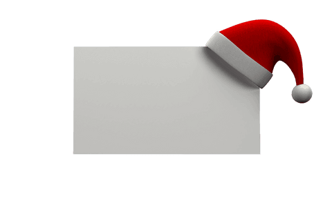 Santa Claus Hat with Blank Card Transparent Background - Download Free Stock Videos Pikwizard.com