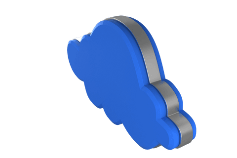 digital blue cloud icon illustration on transparent background - Download Free Stock Videos Pikwizard.com