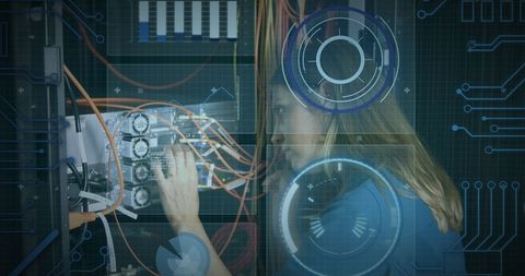 Technical Engineer Integrating Advanced Network Systems - Download Free Stock Images Pikwizard.com