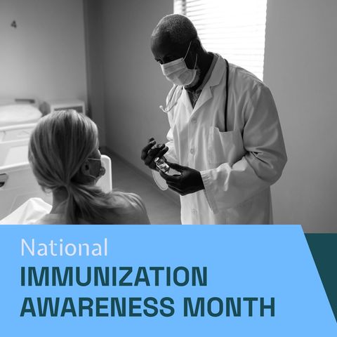Doctor Administering Vaccine for Immunization Awareness Month - Download Free Stock Templates Pikwizard.com