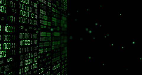 Data Stream of Binary Code in Digital Space - Download Free Stock Images Pikwizard.com