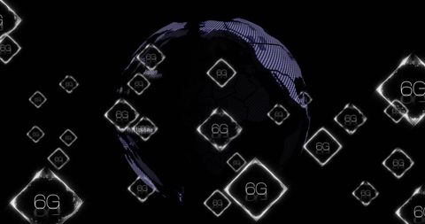 6G Network Symbols Surrounding Digital Globe - Download Free Stock Images Pikwizard.com