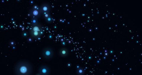 Glowing Blue Light Orbs on Dark Night Sky - Download Free Stock Images Pikwizard.com