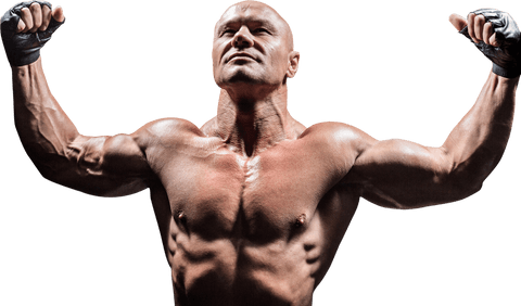 Transparent Muscular Male Fighter Flexing Arms Competitively - Download Free Stock Videos Pikwizard.com