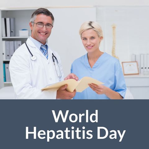 medical professionals celebrating world hepatitis day - Download Free Stock Templates Pikwizard.com