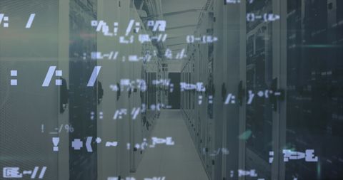Coded Symbols Projected in a Modern Data Center Environment - Download Free Stock Images Pikwizard.com
