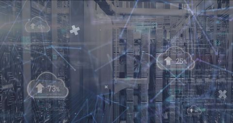 Cloud Data Processing in Modern Server Room - Download Free Stock Images Pikwizard.com