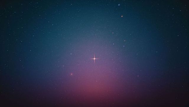 Vibrant Central Star in Deep Space with Cosmic Background