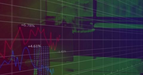 Digital Trading Desk with Line Graphs Representing Market Trends - Download Free Stock Images Pikwizard.com