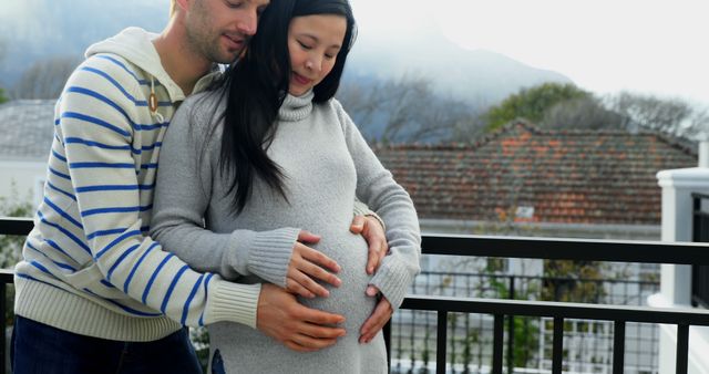 Tender Moment Between Expectant Couple - Download Free Stock Images Pikwizard.com