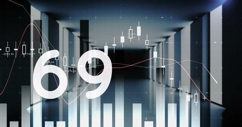 Digital Data Analysis with Overlapping Number Graphics and Statistical Trends - Download Free Stock Images Pikwizard.com