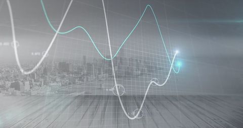 futuristic digital graphs with cityscape background - Download Free Stock Images Pikwizard.com