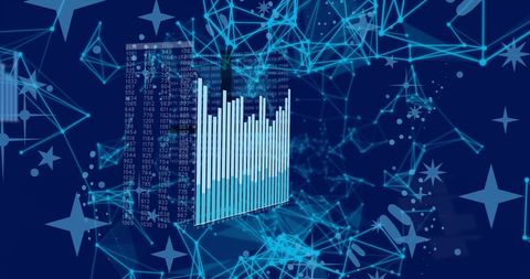 Futuristic Digital Graph with Networking Background - Download Free Stock Images Pikwizard.com