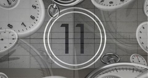 Vintage Countdown with Clocks, Timeless Cinema Concept - Download Free Stock Images Pikwizard.com