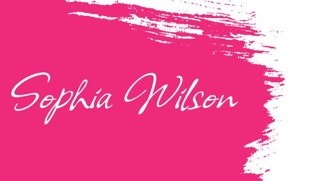 Ideal for branding, personal logos, invitations, blogs and social media graphics. The strong pink brush stroke adds a bold and creative punch, while the white cursive text introduces elegance and modernity, making it perfect for trendsetting brands and individuals.