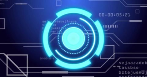 Futuristic Digital Interface with Data Scan and Processing Elements - Download Free Stock Images Pikwizard.com