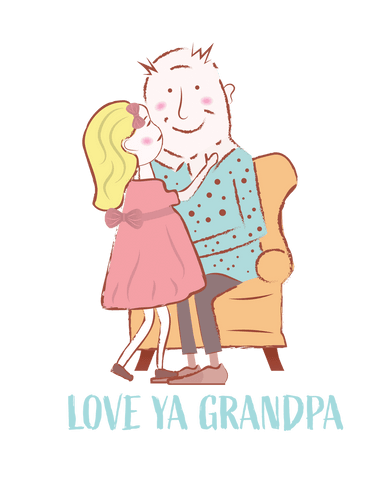 Family Bond: Love Ya Grandpa Illustration on Transparent Background - Download Free Stock Videos Pikwizard.com