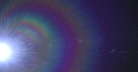 Radiant Celestial Light with Colorful Rainbow Flare - Download Free Stock Images Pikwizard.com