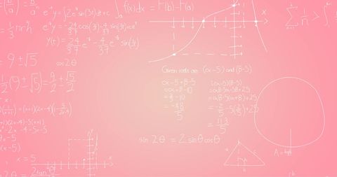 Mathematical Formulas on Pink Background for Learning and Education - Download Free Stock Images Pikwizard.com