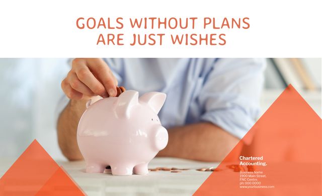 Goal Setting and Financial Planning with Motivational Message - Download Free Stock Templates Pikwizard.com