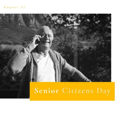 joyful senior man using smartphone for leisure talk - Download Free Stock Templates Pikwizard.com