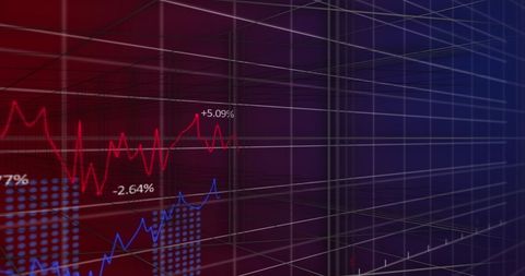 Financial Stock Market Trends Over Digital Grid Background - Download Free Stock Images Pikwizard.com