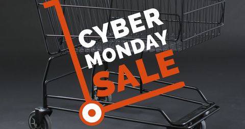 Cyber Monday Promotion With Shopping Cart Theme - Download Free Stock Images Pikwizard.com