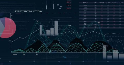 Digital Financial Data Analytics on Dark Interface - Download Free Stock Images Pikwizard.com