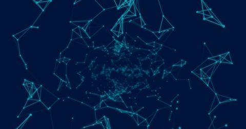 Abstract Neon Plexus Network on Blue Background - Download Free Stock Images Pikwizard.com