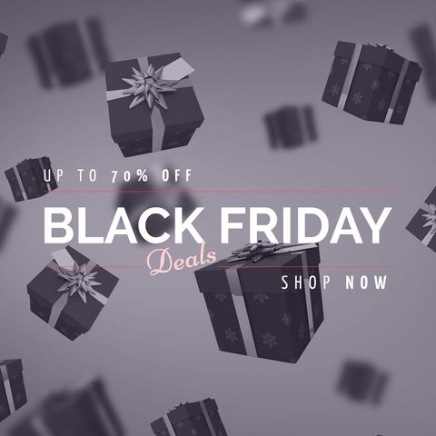 floating black friday gift boxes with bold sale text - Download Free Stock Templates Pikwizard.com
