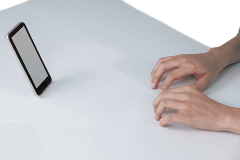 Transparent Hand Hovering Over Invisible Keyboard Near Phone - Download Free Stock Videos Pikwizard.com