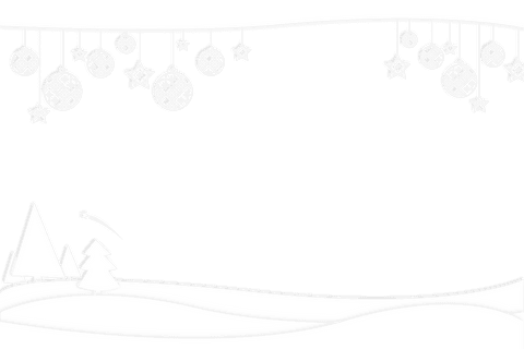 Transparent winter wonderland with christmas ornaments