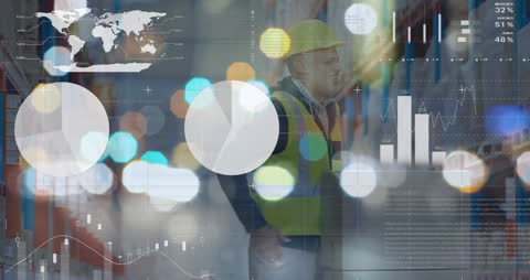 Warehouse Worker and Digital Financial Graphs Integration