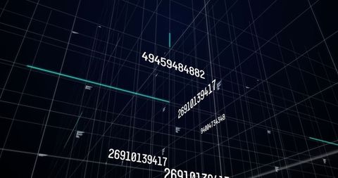 Abstract Digital Data Numbers on Digital Grid Background - Download Free Stock Images Pikwizard.com