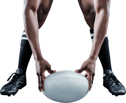 close-up of sportsman holding rugby ball transparent - Download Free Stock Videos Pikwizard.com