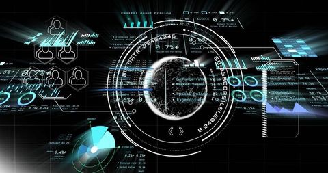 Futuristic Holographic Globe with Digital Data Interfaces - Download Free Stock Images Pikwizard.com