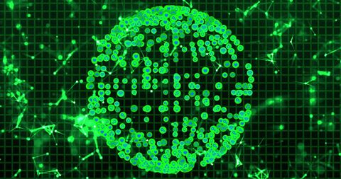 Digital Network Globe Concept with Icon Connections - Download Free Stock Images Pikwizard.com