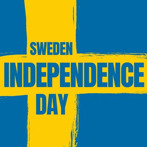 sweden independence day typography on flag design - Download Free Stock Templates Pikwizard.com