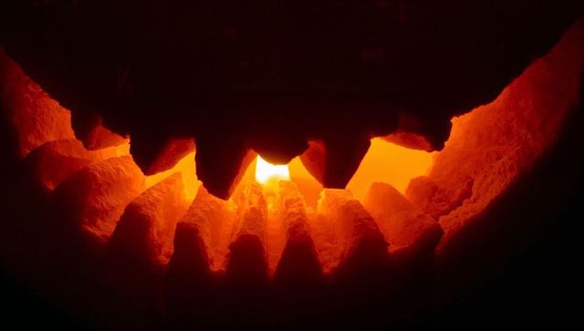 Radiant kiln interior with glowing heat and brick structure