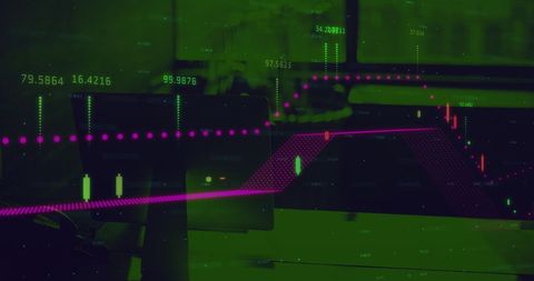 Digital Financial Data Overlay in Contemporary Office